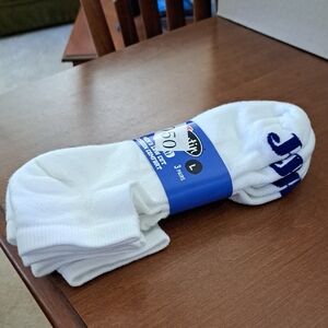 Justin Men’s White Crew Socks - 3 Pack 9-13